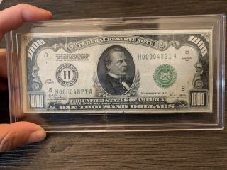 Federal Reserve Note $1000.  00 Series 1928/district 8
