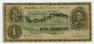 1874 $1 E.  A.  Green - Sodus,  York Merchant Scrip At Bank Of Sodus