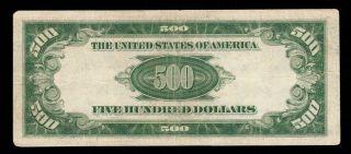 Scarce Gold Clause 1928 $500 RICHMOND Five Hundred Dollar Bill Fr.  2200 0017447A 3