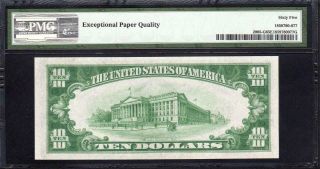 1934 $10 CHICAGO Federal Reserve Note FRN PMG 65 EPQ Fr 2005 - G G48069373A 3