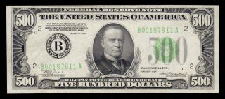 AU,  1934 $500 York Five Hundred Dollar Bill 1000 Fr.  2201B 197611A 2