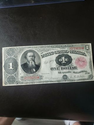 1891 $1 Treasury Note - Fr.  350 - Rosecrans/Nebeker - very crispy 3