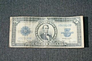 1923 $5 Silver Certificate Lincoln Porthole Federal Reserve Note Five Dollar Bil