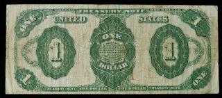 1891 $1 STANTON TREASURY NOTE VF Circulated,  Folds,  No Pinholes FR - 352 2
