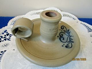 MAPLE CITY POTTERY HAND MADE STONEWARE FINGER CANDLE HOLDER - HEART DESIGN 3