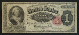 1891 Us Martha Washington $1 Silver Certificate | Scarce - Very Good - 130e
