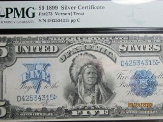 The Chief 1899 $5 Silver Certificate Pmg 30 Very Fine Fr 273 Always Wanted
