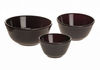 Mosser Glass Mixing Bowl Set The Black Rasberry Set Of 3