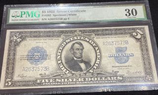1923 $5 Silver Certificate Fr 282 Pmg 30vf