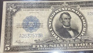 1923 $5 Silver Certificate Fr 282 PMG 30VF 3