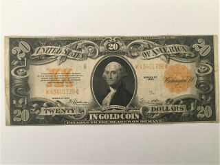 1922 $20 Gold Certificate Large Size Note Speelman White Fr 1187 - Very Fine