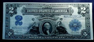 1899 Two Dollar $2 Silver Certificate - Vf/xf