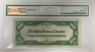 1934 $1000 Federal Reserve Note Chicago PMG30 Light Green Seal LOW SERIAL NUMBER 2