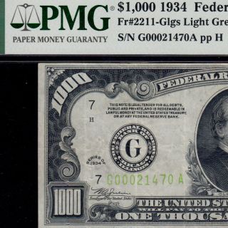 Pmg Very Fine 30 Lgs Chicago $1000 One Thousand Dollar Bill Fr.  2211g 500 G21470a