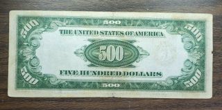 Series 1934 500.  00 Federal Reserve Note.  Fine - Very Fine 2