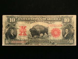 Buffalo Bison 10 Dollar Note 1901