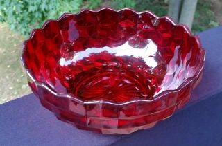 Fostoria_american Ruby Red 8 3/8 " Bowl,