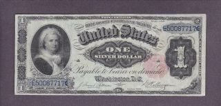 1891 $1 Very Fine Martha Washington Silver Certificate