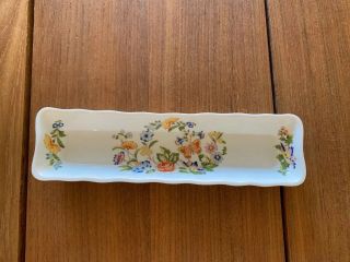 Tidbit Serving Dish Aynsley Cottage Garden Olive Cheese England Butterfly