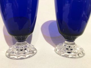 Fostoria American Lady COBALT BLUE Ftd Juice Tumblers - Set of 2 (Item 487B) 3