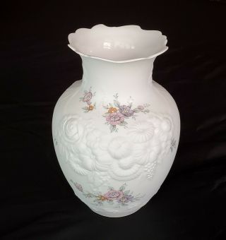 White Bisque Porcelain Vase Rosalie 1349 Kaiser Germany,  Signed M Frey