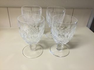 4 Vintage Waterford Crystal Colleen Pattern 8oz Water Goblets