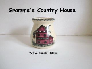 Home And Garden Party Birdhouse Votive Candleholder Jar 2001