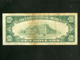 US Paper Money 1929 $10 National Bradley Beach NJ Charter 10224 2
