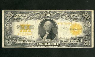Us Paper Money 1922 $20 Large Sized Gold Certificate