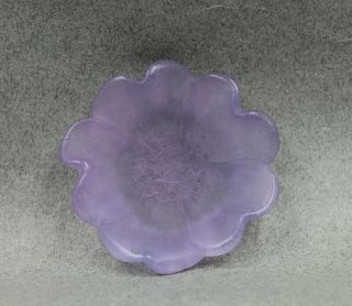 Daum France Pate De Verre Lavender Amethyst Flower Edition Ecole De Nancy 1999