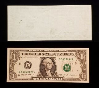 Error Missing First Print - 1995 $1 Federal Reserve Note - Vf/xf - Sku - Ca321