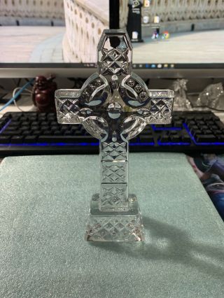Waterford Crystal Celtic Cross Made In Ireland 8 Inches Tall
