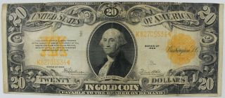 1922 $20 Large Size Gold Certificate Fr - 1187 Vg Very Good Circulated Note A9888