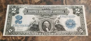 1899 $2 Silver Certificate Fr.  - 253 Mini Porthole,  Large Note