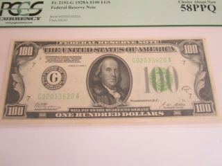 1928A Chicago $100 FRN Note FR2151 - G 
