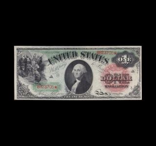 1869 $1 Legal Tender Rainbow Strong Extra Fine