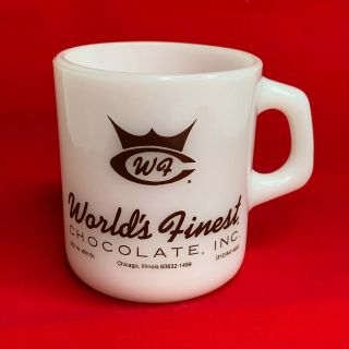 Vintage Milk Glass Mug World 