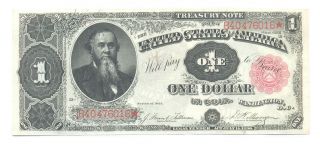 1891 (fr.  351) $1 One Dollar Treasury Large Note Choice Almost Uncirculated Au,