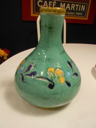 Maxcera Pottery Floral Vase - 8 3/4 " X 6 1/2 "
