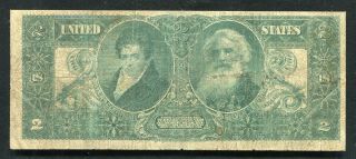 FR.  248 1896 $2 TWO DOLLARS “EDUCATIONAL” SILVER CERTIFICATE CURRENCY NOTE (B) 2