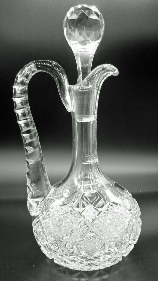 Abp Cut Glass Crystal Handled Decanter In Clark 