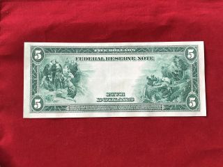 FR - 882 1914 Series $5 Kansas City Federal Reserve Note About Uncirculated 2