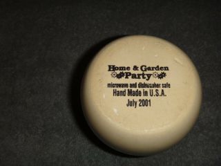 HOME & GARDEN PARTY 2002 FLORAL STONEWARE SMALL CANDLE BURNER CROCK 3