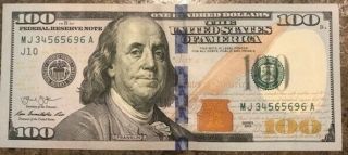 3 - US $100 NOTES CONSECUTIVE SERIAL NUMBERS ONE HUNDRED DOLLAR BILLS 2013 UNC 3