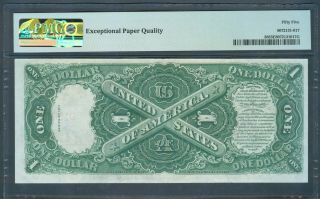 $1 Legal Tender Series 1917,  PMG About Unc.  55 EPQ 2