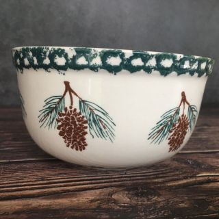 PineCone Pine Cone Green Sponge Soup Cereal Bowls by Tienshan Folk Craft 5.  75 