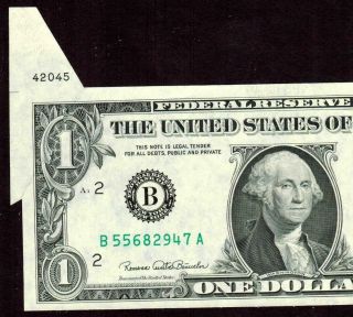 Error :: $1 1969 D Federal Reserve Note " Cutting Error " More Currency