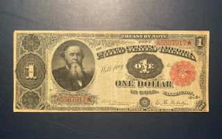 Fr.  349 $1 1890 Treasury Note Rosecrans - Nebeker " Ornate Back " Vf