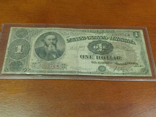 1890 $1 Ornate Back Treasury Note Stanton