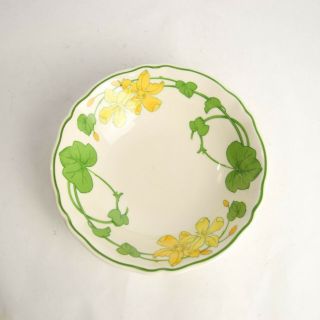 Villeroy Boch Geranium Coupe Cereal Bowl Germany Floral Yellow Green Art Nouveau